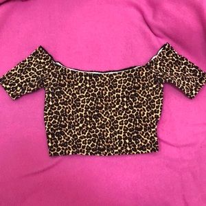 Cheetah print crop top